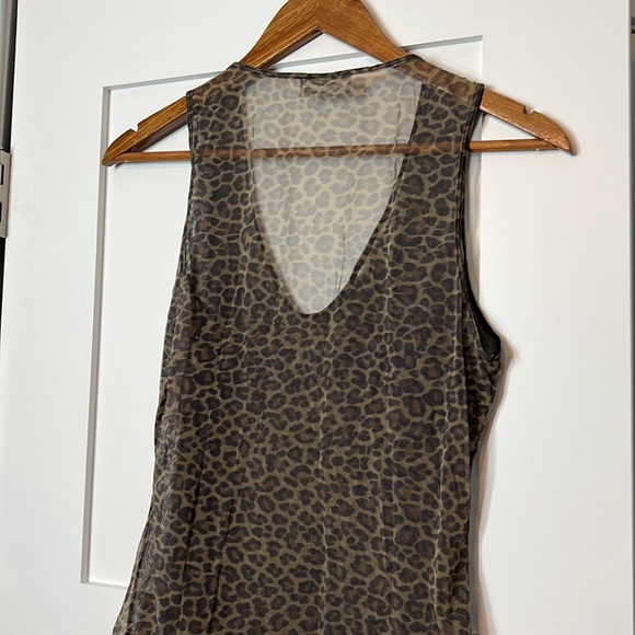 Vintage look sheer leopard print cami - Picture 2 of 3